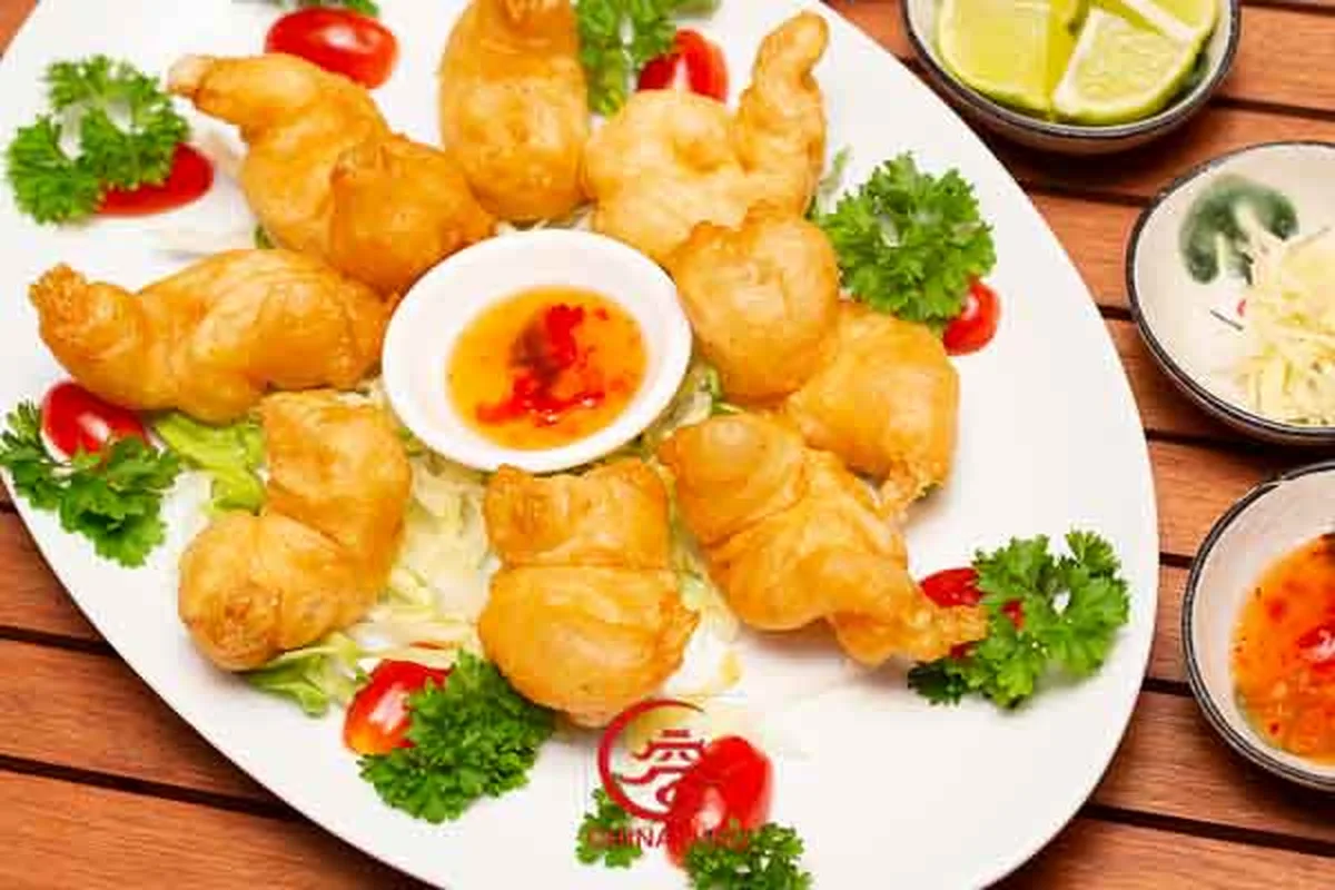 Frittierte Garnelen in Knusper-Mantel