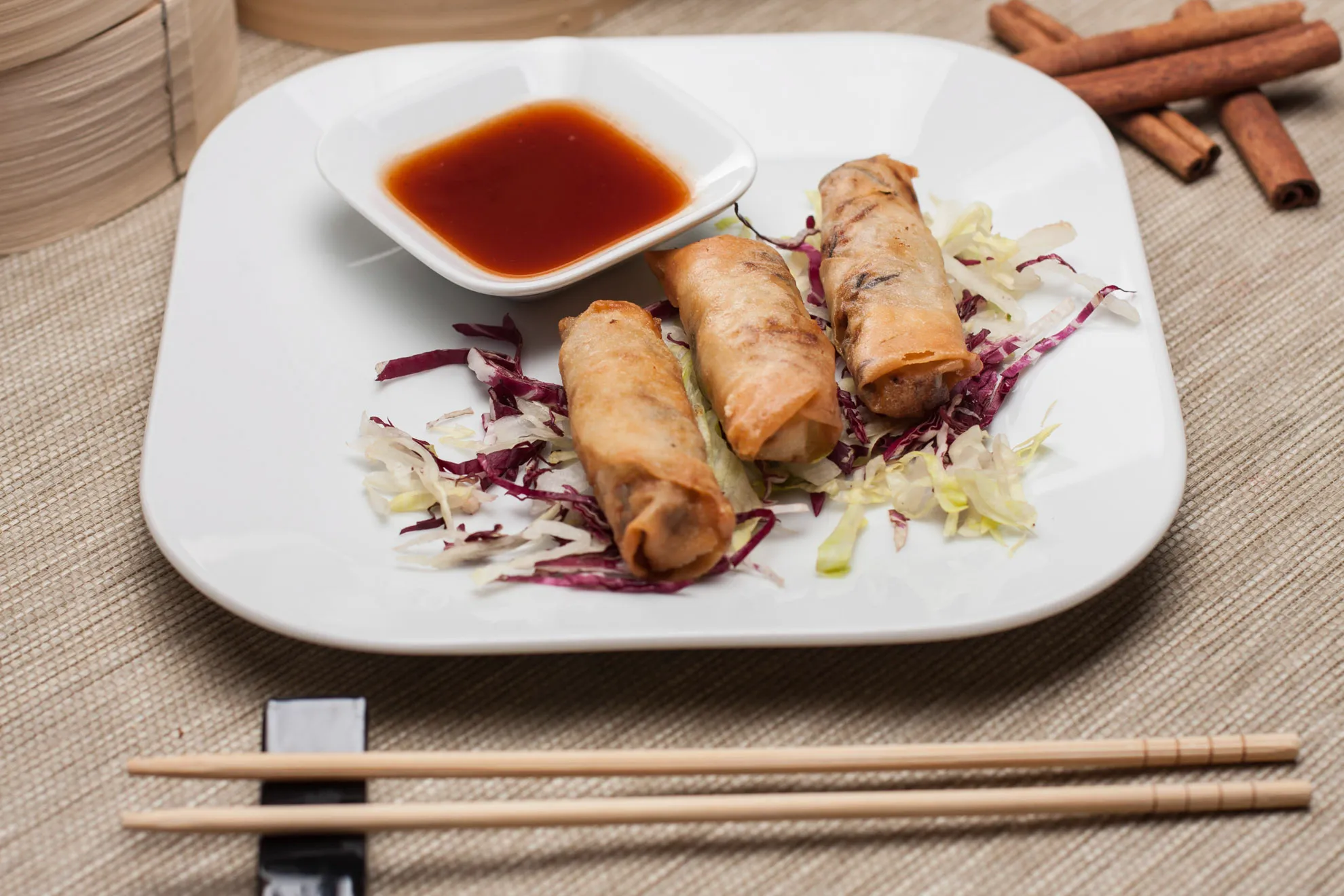 Crispy Rolls with Duck & Chestnuts