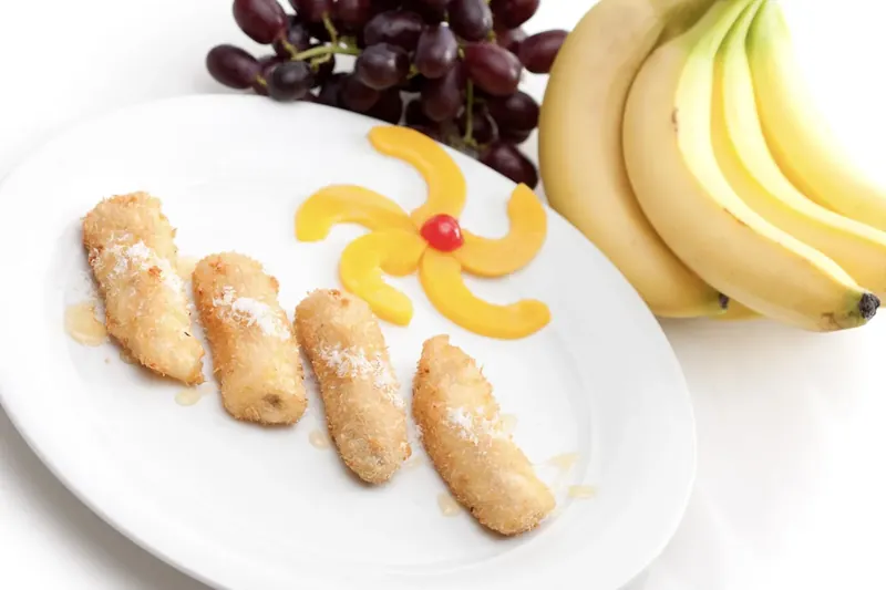 Fried Banana with Vanilla Ice Cream